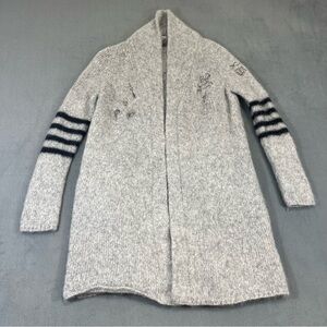 Mother Map Of Stars Gray The Hip Embroidered Alpaca Wool Cardigan Women’s XS